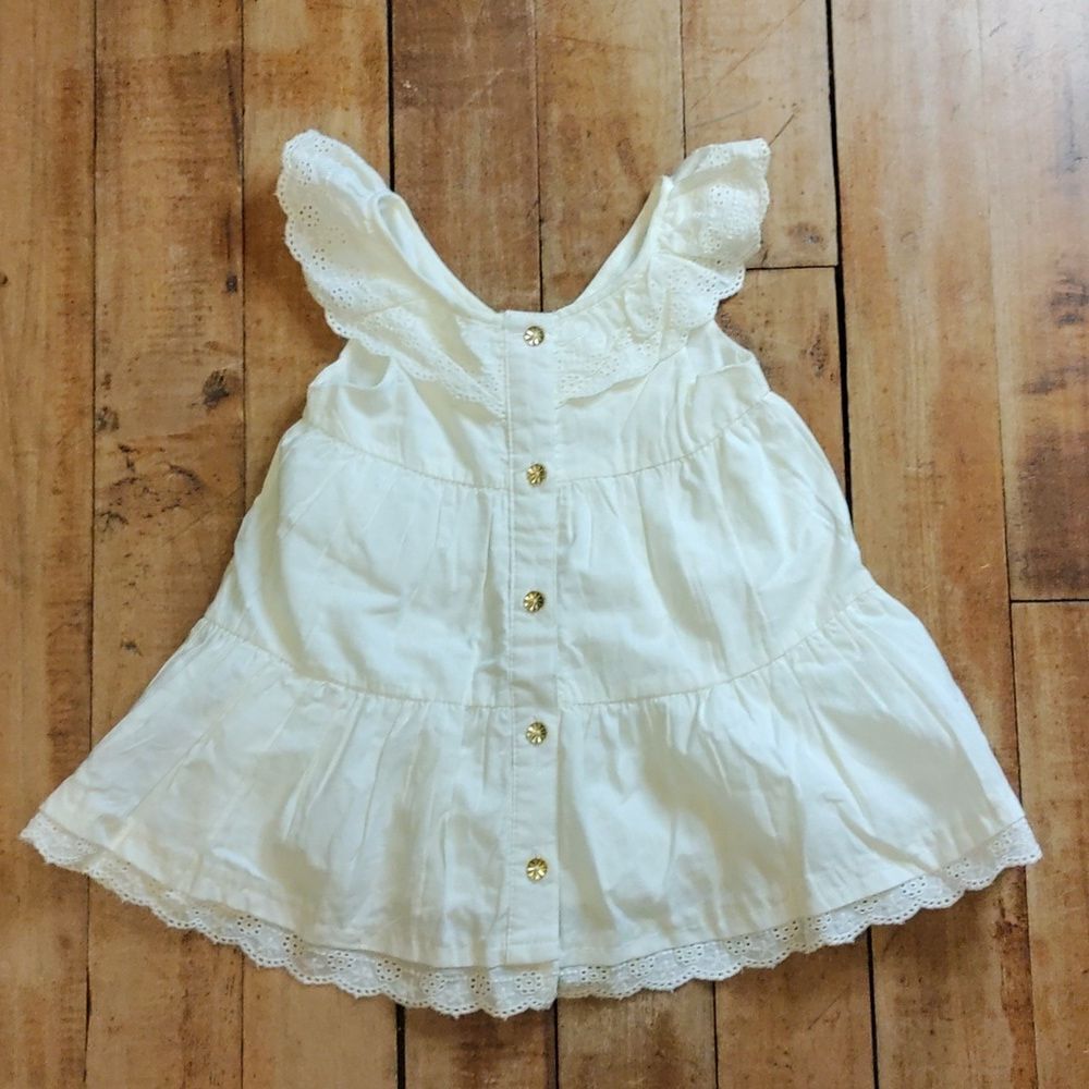 Artisan NY Dress 24 Months White Spring Dress Cotton Lined Eyelet Easter New